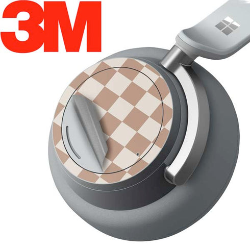 Neutral Checkered Surface Headphones Skin